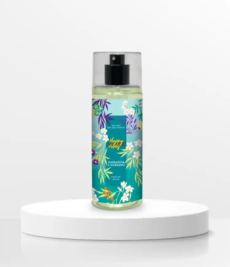 Producto fabricado por Neroli: splash anitbacterial Happy Vibes